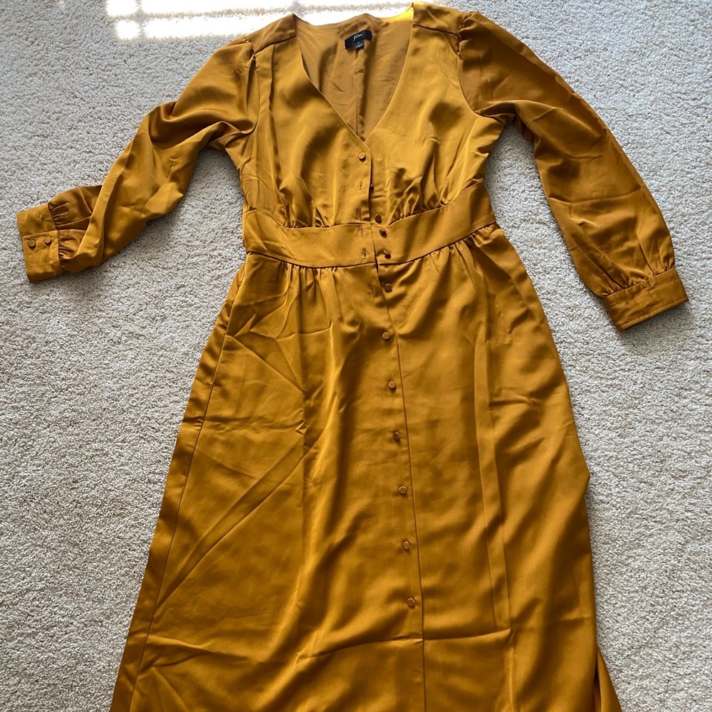 Jcrew gold dress